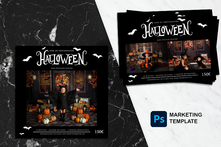 Halloween Marketing Card Template